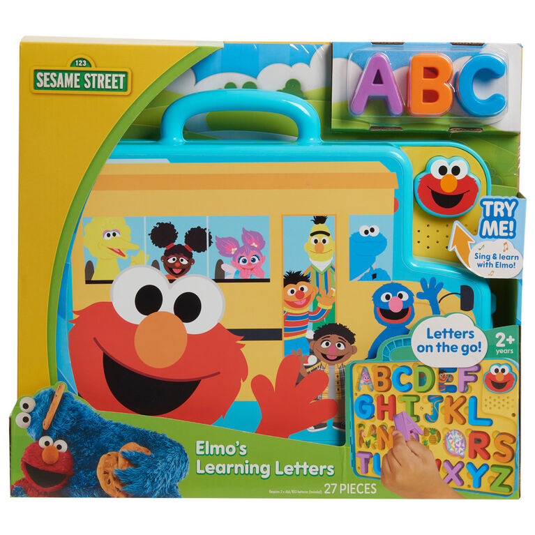 Tableau d'Activité du Bus d'Apprentissage de Lettres d'Elmo de Sesame Street, Jouet Educatif et d'Apprentissage Préscolaire