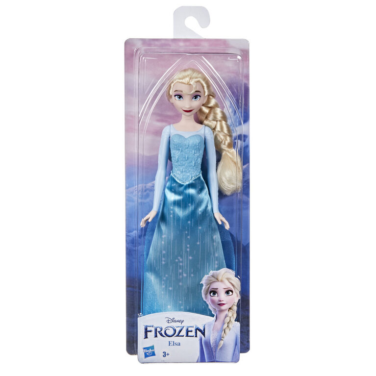 Disney La Reine des neiges 2, poupée mannequin la reine des neiges Elsa,  robe, chaussures et longs cheveux blonds, pour enfants, dès 3 ans 