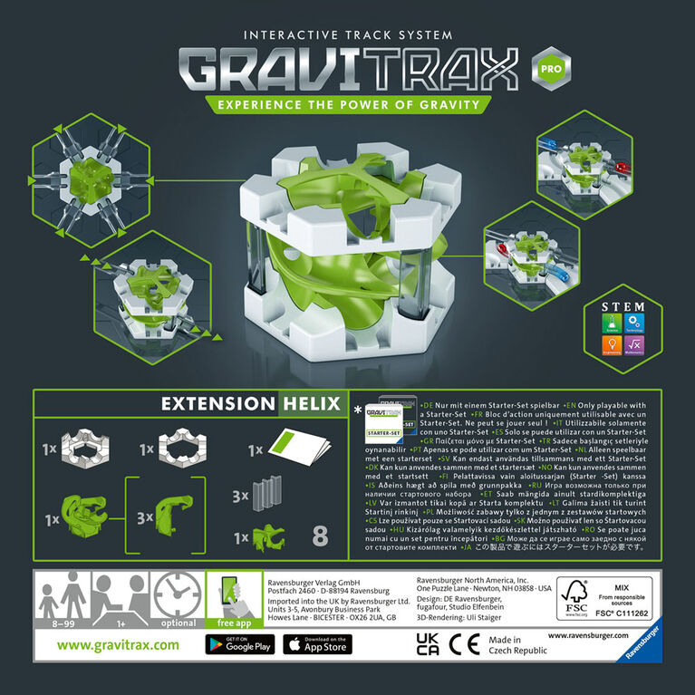 Extension Helix du système de piste de marbre interactif GraviTrax PRO