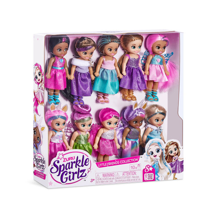 Zuru Ensemble de 10 poupées Sparkle Girls Little Friends (les styles peuvent varier) - Notre exclusivité