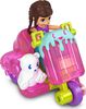 Polly Pocket Micro Doll with Ice Cream-Themed Die-cast 3-Wheeler and Mini Pet, Travel Toys