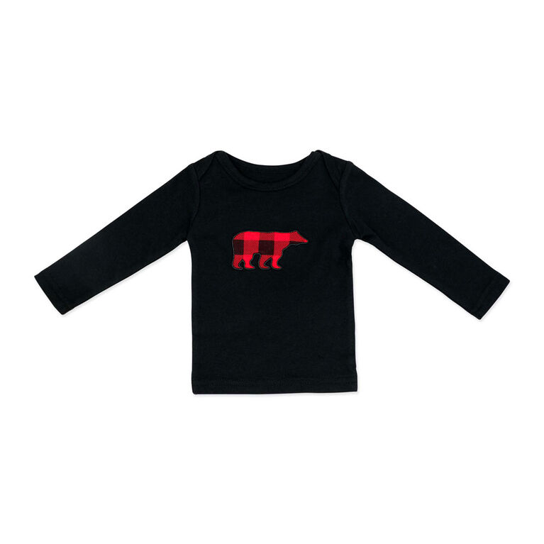 J&L Designs Ensemble pyjama 2 pièces : Buffle ours