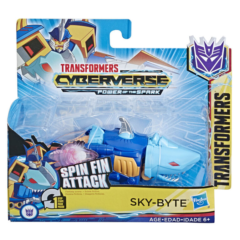 Transformers Cyberverse Action Attackers, figurine Skybyte à conversion en 1 étape