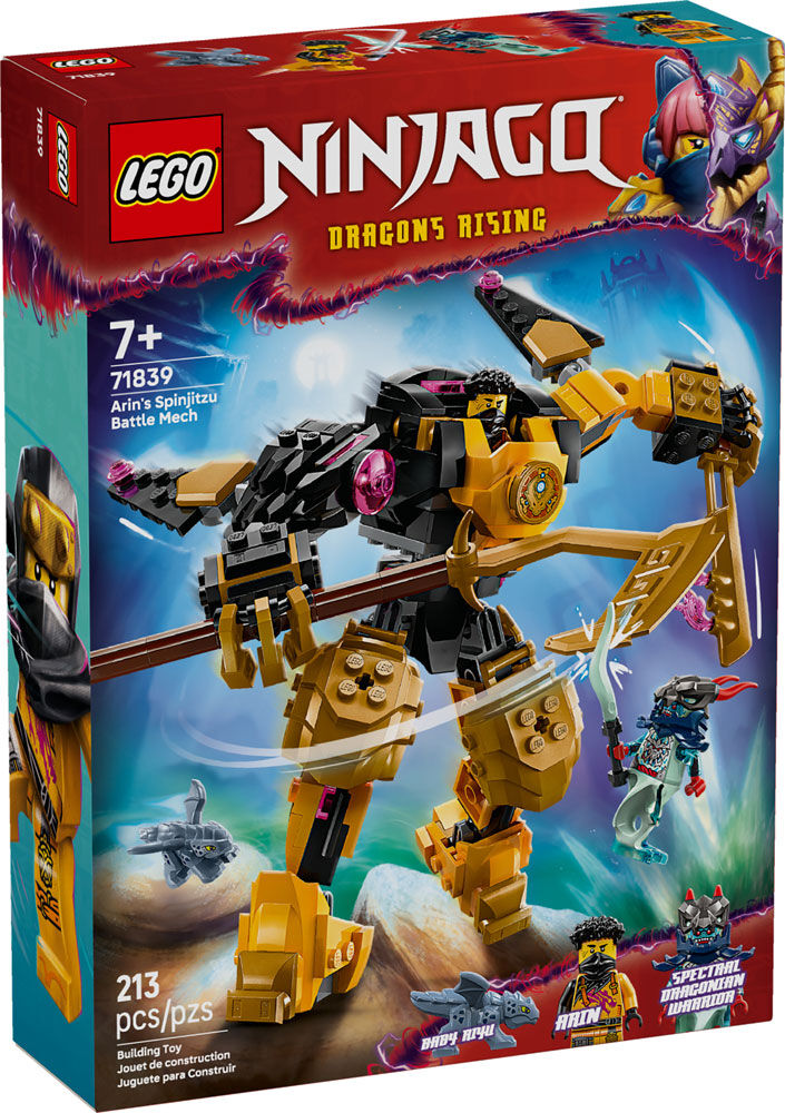 LEGO NINJAGO Arin's Spinjitzu Battle Mech Building Toy for Kids & Dragons Rising Fans, Ages 7+ - 71839