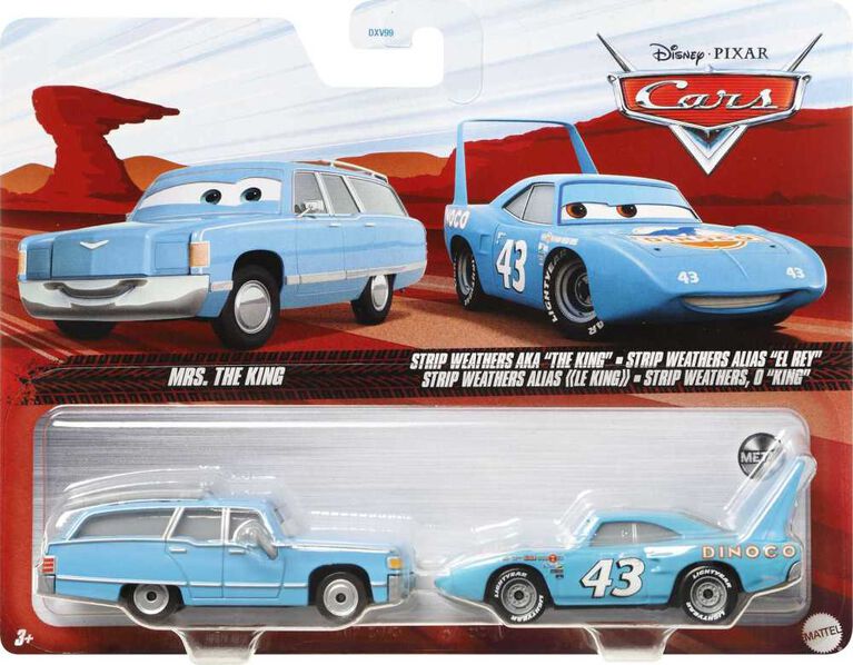 Disney and Pixar Cars 3 2-Pack - Mrs. KandK, 1:55 scale