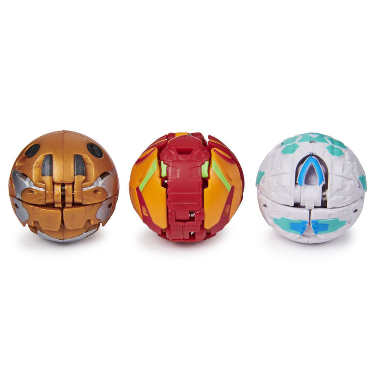Bakugan Starter Pack 3-Pack, Pyrus Phaedrus, Collectible Action Figures