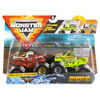 Monster Jam, Monster trucks Wonder Woman vs Avenger officiels qui changent de couleur en métal moulé, échelle 1:64