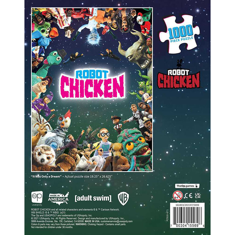 Casse-Tête 1000 Pièces De Robot Chicken "It Was Only a Dream" - Édition anglaise