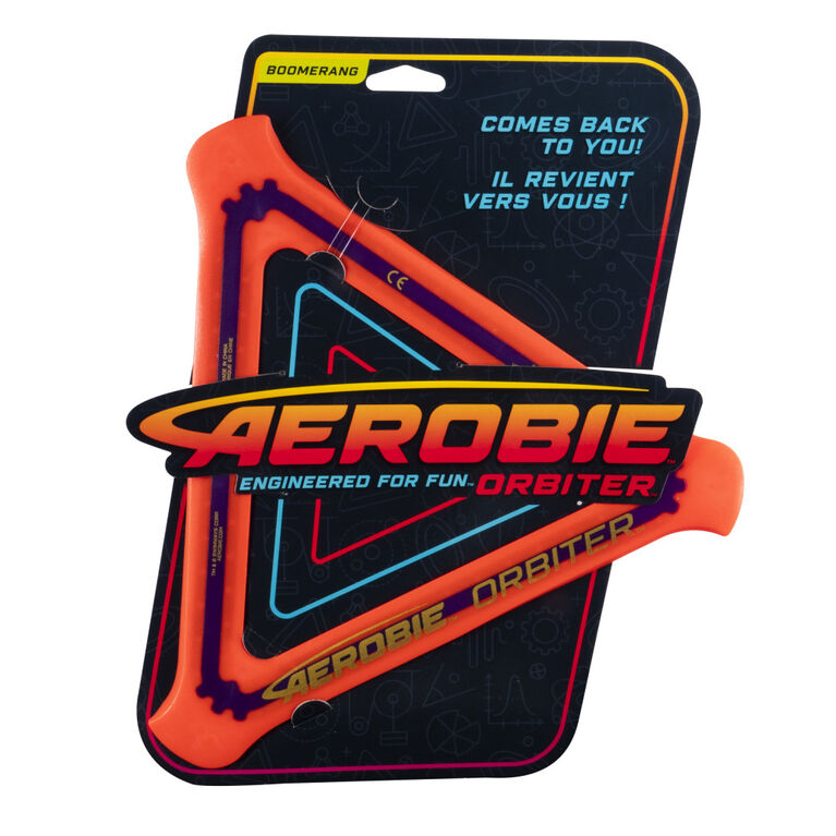 Aerobie Orbiter Boomerang - Outdoor Returning Toy - Orange