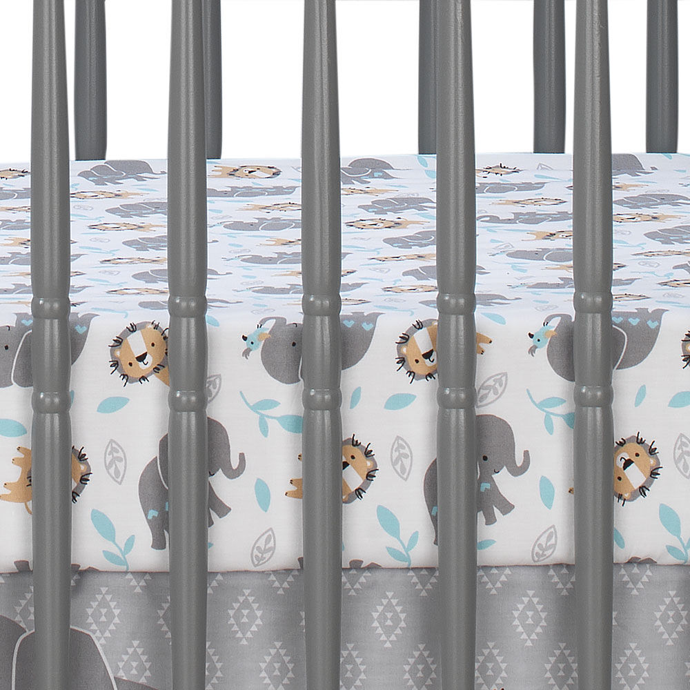 Bedtime Originals Jungle Fun 3 Piece Crib Bedding Set Gray Babies R Us Canada