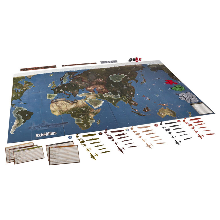 Avalon Hill Axis and Allies 1942 Second Edition WWII Strategy Board Game, 2-5 Players - English Edition