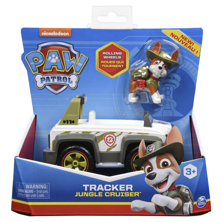 PAW Patrol, Tracker's Jungle Cruiser Vehicle with Collectible Figure