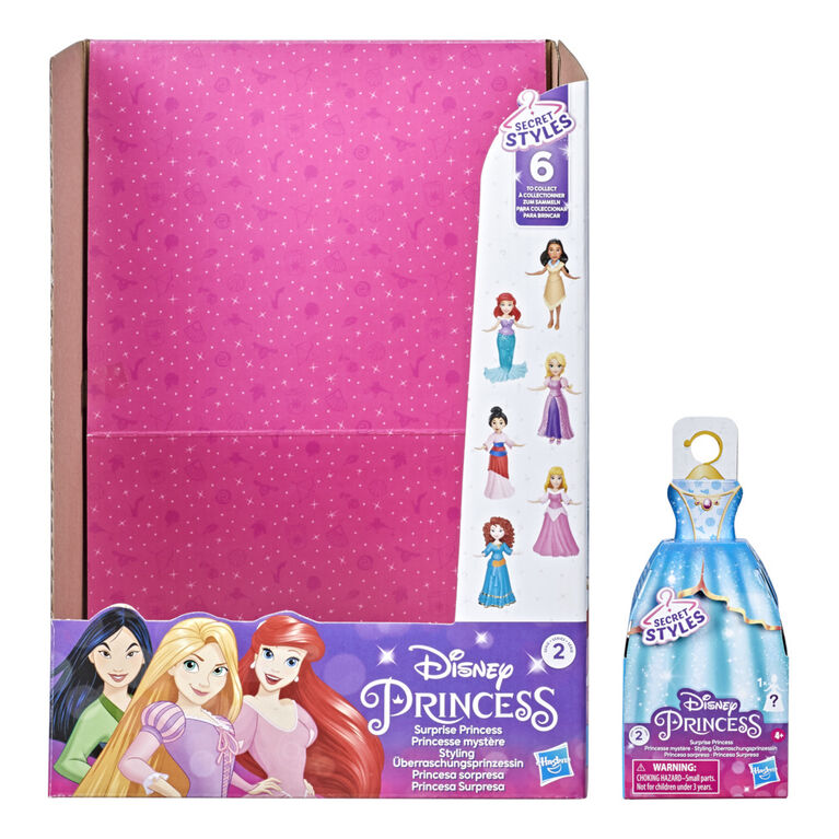 Disney Princess Secret Styles Surprise Princess Series 1, Mini Fashion Doll with Dress, Blind Box