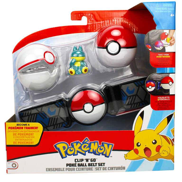 Pokémon - Ensemble de ceinture Clip 'N Go - Goinfrex (Munchlax) + Poké Ball et Honor Ball (Premier Ball)