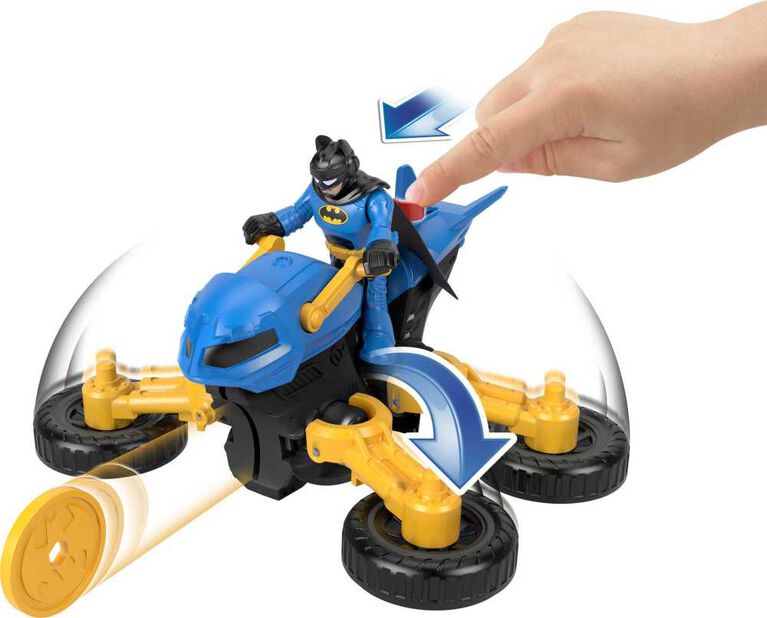 Fisher-Price Imaginext DC Super Friends Batman Toy Figure and Transforming Batcycle