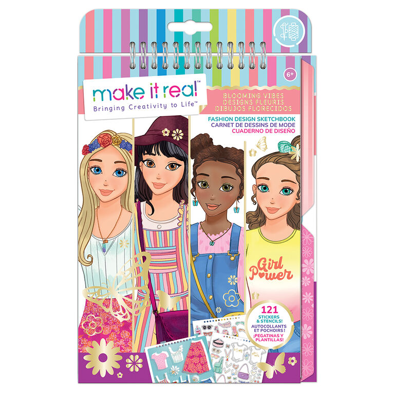 Make It Real Love and Daisies Fashion Design Sketchbook