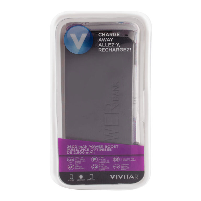 Vivitar 2600 MAH Power Boost - Black