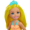 Poupée ​Chelsea Sirène Barbie Dreamtopia, 16,5 cm (6,5 po) avec queue et cheveux jaunes