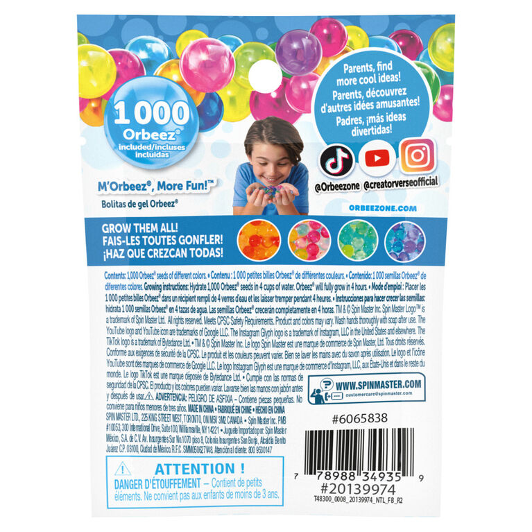 Orbeez, Icy Color Seed Pack with 1,000 Orbeez Seeds to Grow