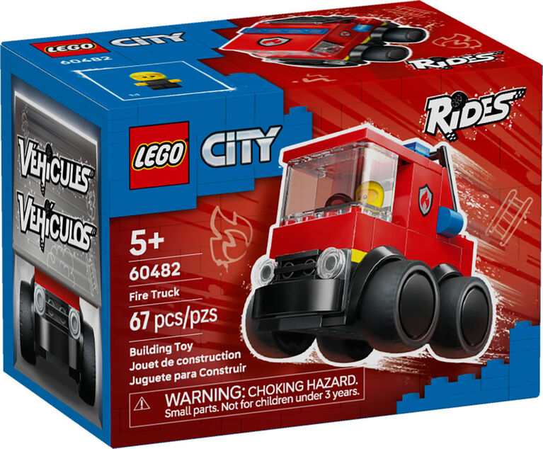 LEGO City V&eacute;hicules - Le camion de pompiers - Mini-ensemble de jouet de construction avec figurine de pompier - 60482