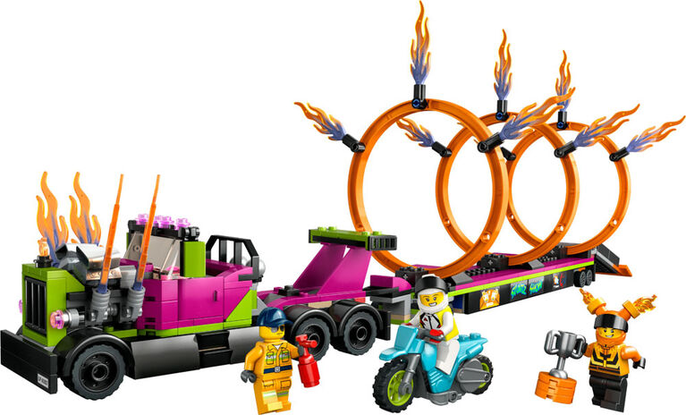 LEGO City La camionnette de cascade et le défi des cercles de feu 60357 Ensemble de jeu de construction (479 pièces)