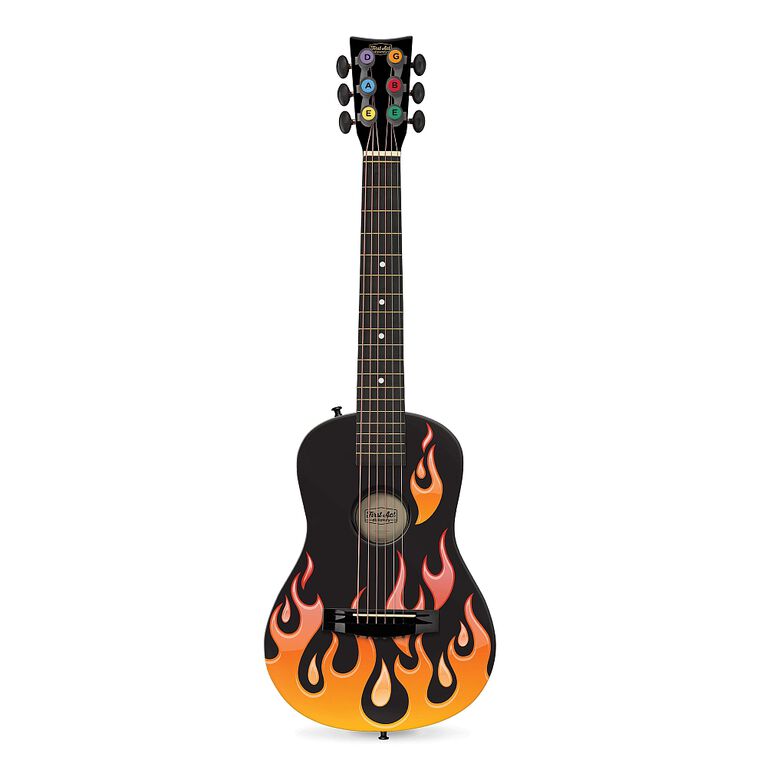 Premier acte Guitare acoustique Flames l'Orange.