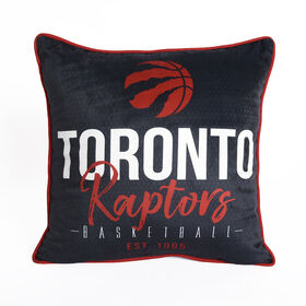 NBA Toronto Raptors Basketball Throw Pillow (18 x 18 in), Black