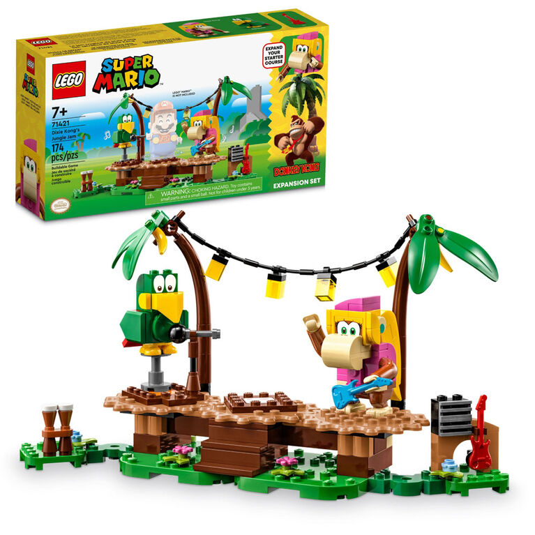 LEGO Super Mario Dixie Kong's Jungle Jam Expansion Set 71421 Building Toy Set (174 Pieces)