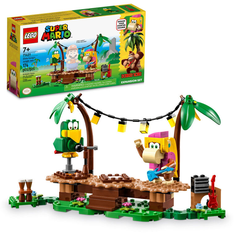 LEGO Super Mario Ensemble d'extension Le jam tropical de Dixie Kong 71421 Ensemble de jeu de construction (174 pièces)