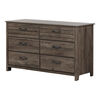 South Shore, 6-Drawer Double Dresser - Fall Oak