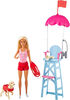 Coffret de jeu Barbie Maître-nageuse, poupée blonde de 30,40 cm (12 po)