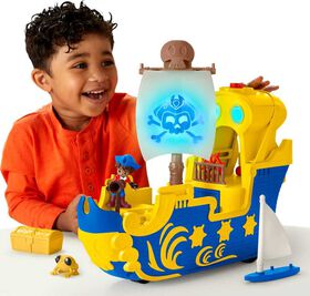 Fisher-Price Nickelodeon Santiago of the Seas Lights and Sounds El Bravo Pirate Ship - English Edition