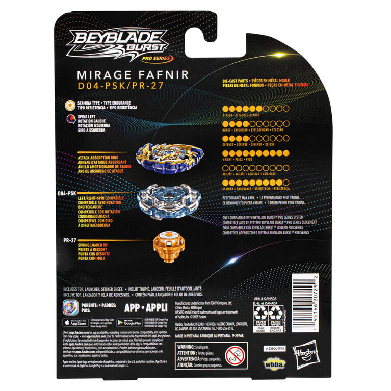 Beyblade Burst Pro Series Mirage Fafnir Starter Pack