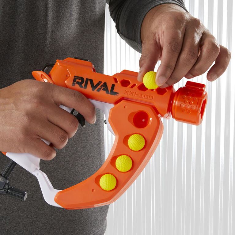 Nerf Rival Curve Shot, blaster Flex XXI-100, tirs rectilignes ou courbes