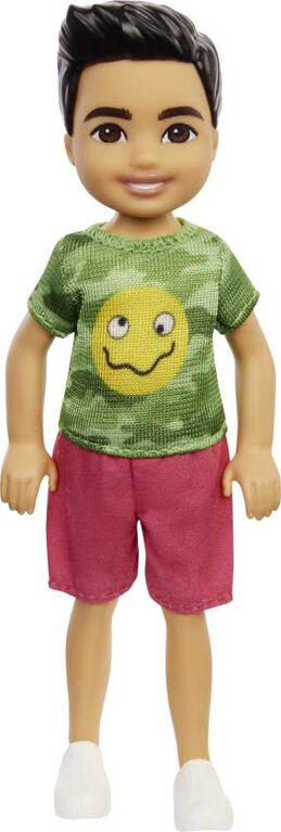 ​Barbie Chelsea Boy Doll (6-inch Brunette) Wearing Camo T-Shirt, Shorts and Sneakers