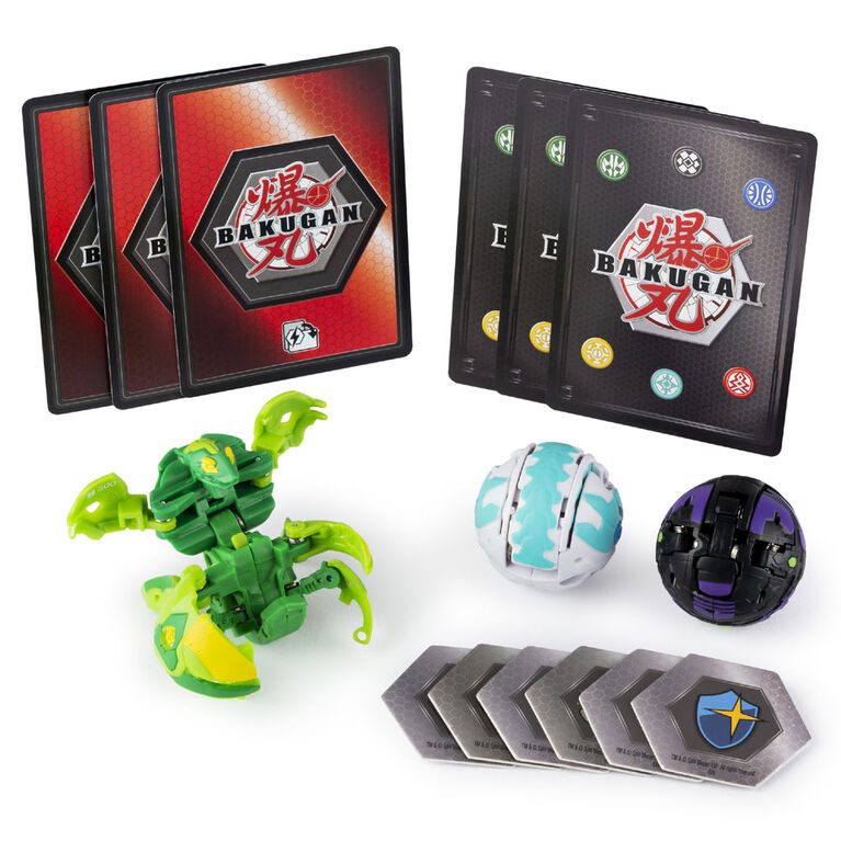 Bakugan Starter Pack 3-Pack, Ventus Vicerox, Collectible Action Figures