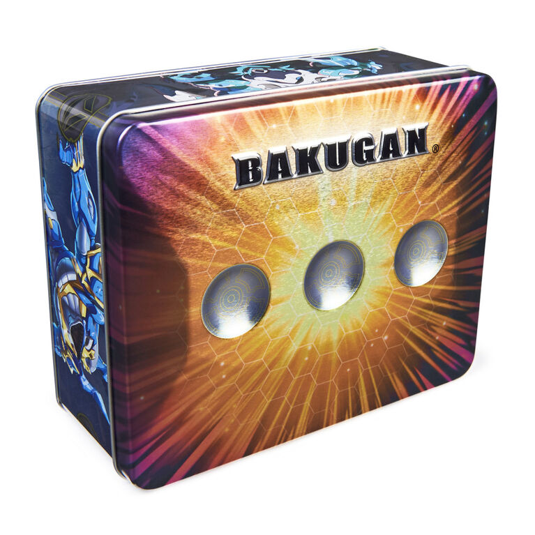 Bakugan Baku-Tin, Sectanoid, Boîte de rangement de collection avec Bakugan mystère, cartes à collectionner