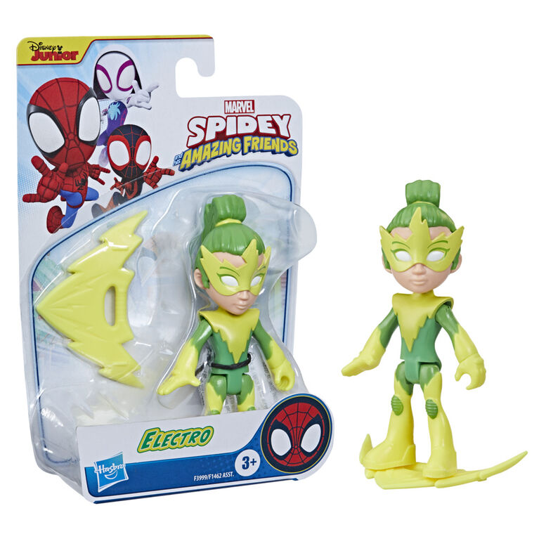 Marvel Spidey and His Amazing Friends Electro Action Figure Toy, Preschool Hero Figure with Accessory