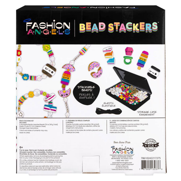 Fashion Angels Sweet Treats Bead Stackers - STEAM 3D Building Beaded  Jewelry Kit- Necklace and Bracelet Making Kit for Boys and Girls, Clay  Beads