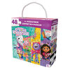 Gabby's Dollhouse, 4 Jigsaw Puzzle Bundle 48-Piece Easy Cartoon Netflix Original Show with Portable Rope Gift Box,