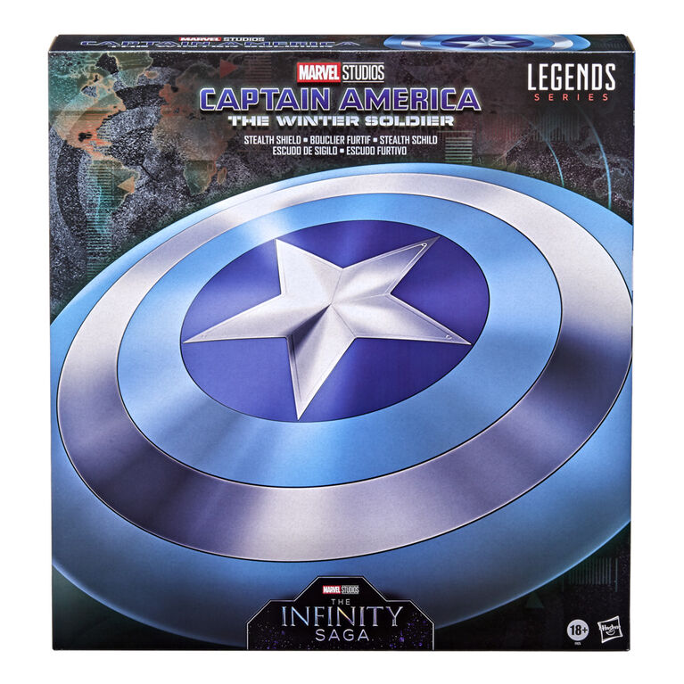 Marvel Legends Series, bouclier furtif Captain America : le Soldat de l'Hiver, article de cosplay de collection pour adultes