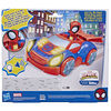 Marvel Spidey and His Amazing Friends Glow Tech Web-Crawler Vehicle, Preschool Toy with Lights, Sounds