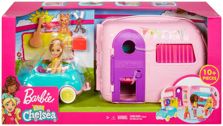 kopen Haarvaten planter Barbie Club Chelsea Camper Playset with Doll, Puppy, Car, Transforming  Camper and Accessories | Toys R Us Canada