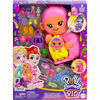 Polly Pocket Momma Monkey & Baby Playset with 2 Micro Dolls, Pets & 13 Accessories, 2-in-1 Purse & Toy