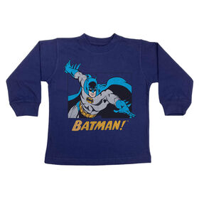 Batman - Long Sleeve Tee - Navy - 5T