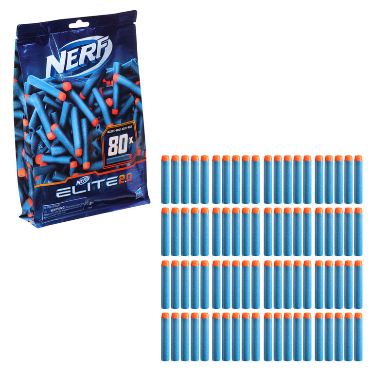 Nerf Elite 2.0 80-Dart Refill Pack -- 80 Official Nerf Elite 2.0 Foam Darts