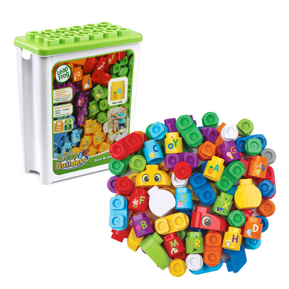LeapFrog LeapBuilders 81 Piece Jumbo Blocks Box French Edition