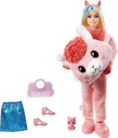 Barbie-Poup&eacute;e Cutie Reveal-Costume de lama et 10&nbsp;surprises