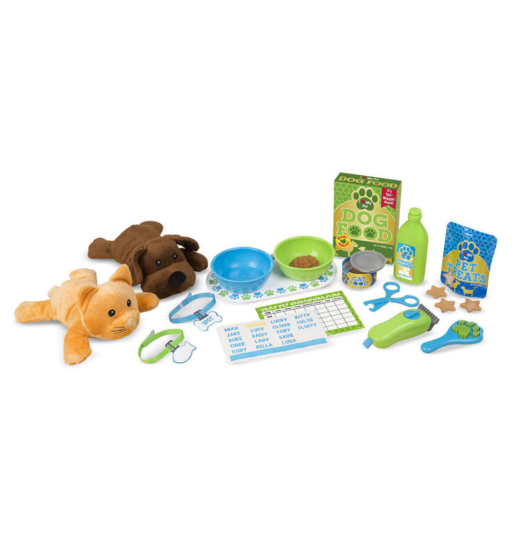 Feeding & Grooming Pet Care Play Set - English Edition