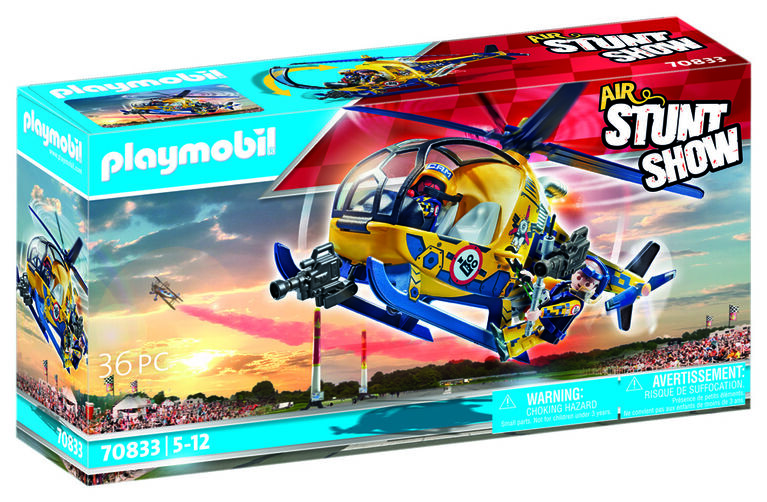 Playmobil Air Stunt Show Helicopter with Film Crew 